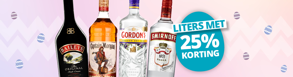 Liters met 25%korting