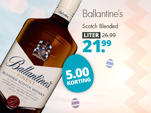 Ballantine's Scotch Blended 100 cl 5.00 korting