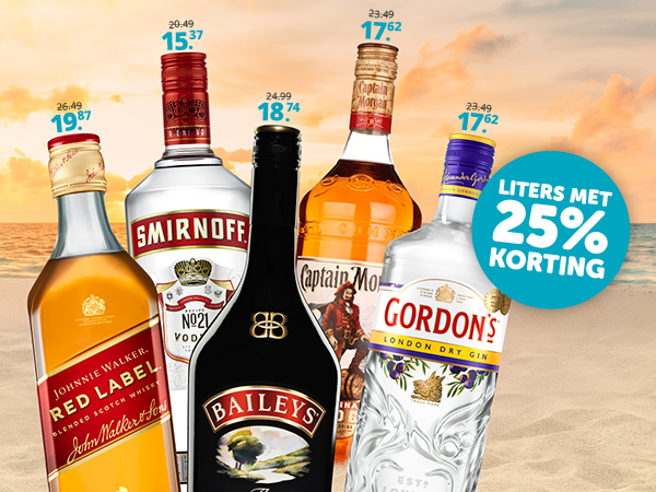 Liters met 25% korting