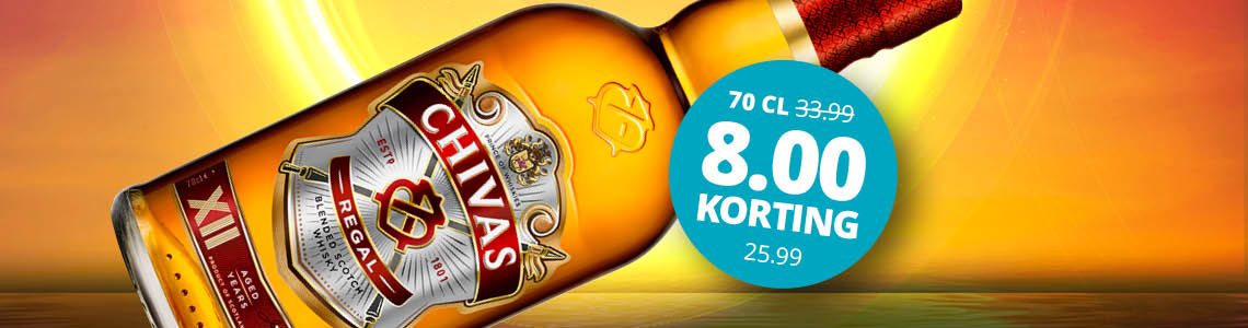 Chivas Regal 70 cl 8.00 korting 