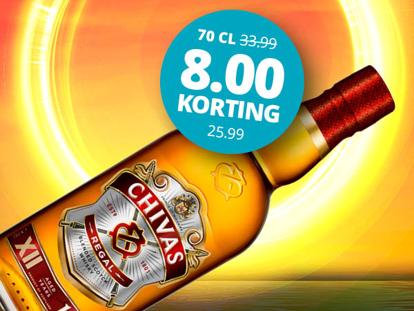 Chivas Regal 70 cl 8.00 korting 
