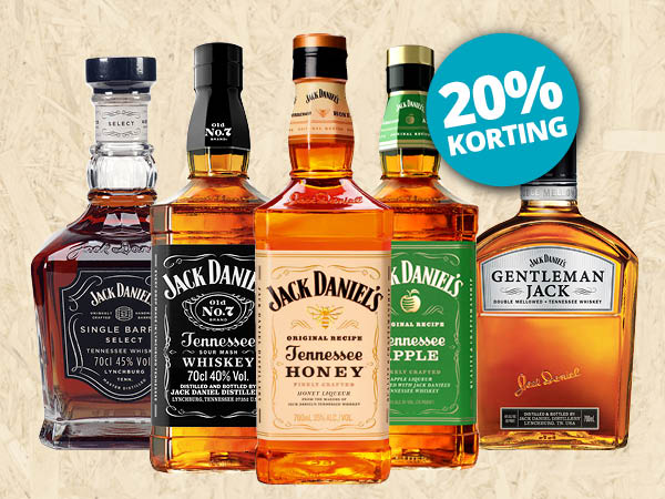 Jack Daniels 20% korting