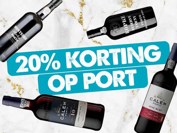 20% korting op port