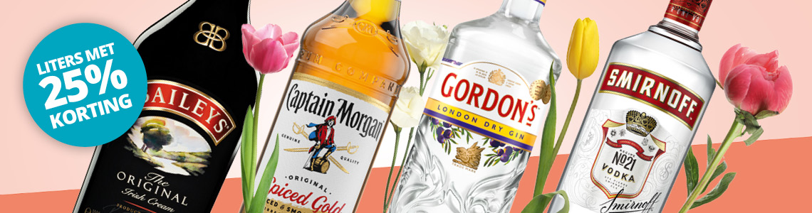 Liters met 25% korting