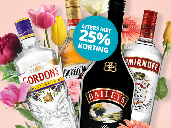 Liters met 25% korting