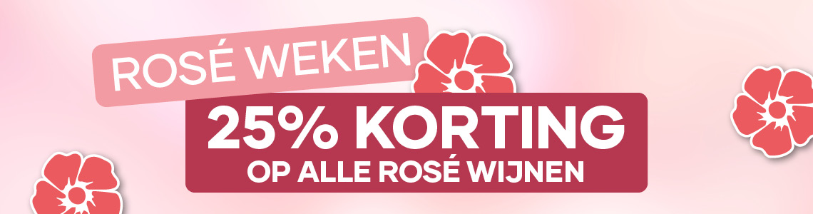 Roséweken 25% korting op alle rosé wijnen