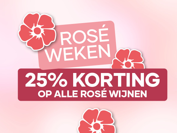 Roséweken 25% korting op alle rosé wijnen