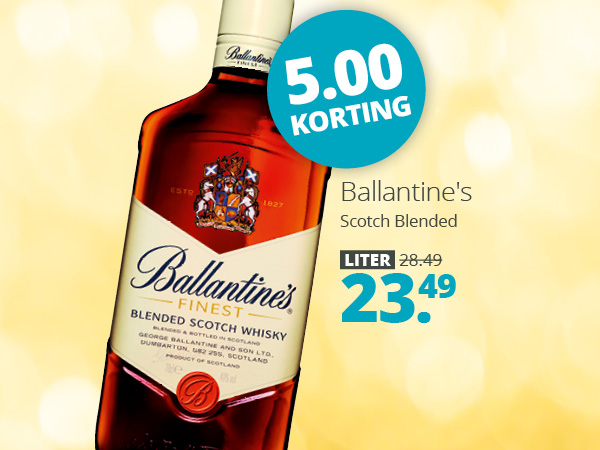 Ballantine's 5.00 korting