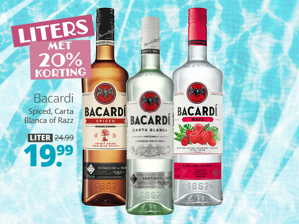 Bacardi 100 cl 19.99