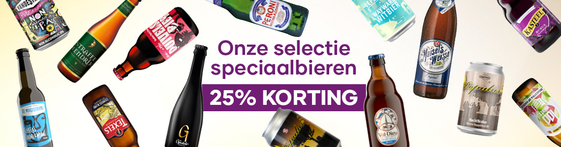 Speciaalbieren 25% korting