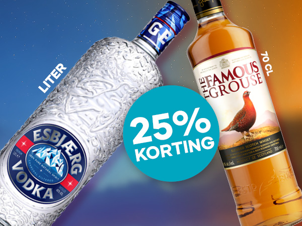 Esbjærg en The Famous Grouse met 25% korting
