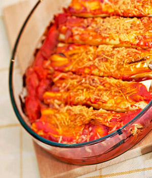 Lasagnerolletjes met tonijnvulling