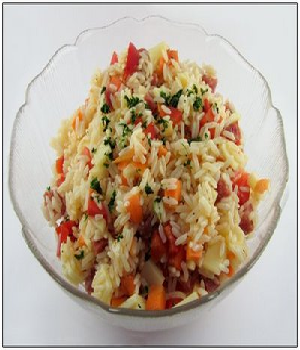 Rijstsalade met groenten