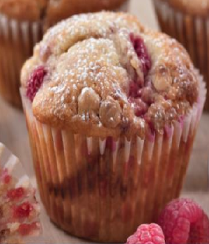 Cupcakes met witte chocolade en frambozen