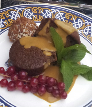 Sticky toffee  pudding met dadelpasta