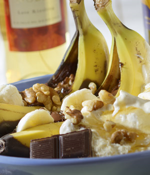 Banaan deluxe met malaga ijs