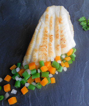 Scholfilet  met pompoen en sperziebonen