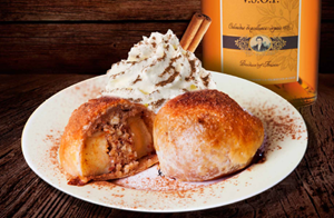 Appelbol  met Calvados kaneel- room