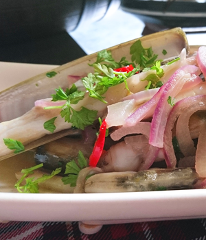 Spicy Razor Clams Scheermessen met chili en knoflook