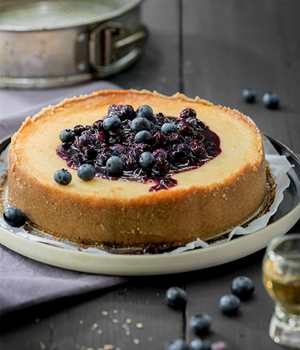 Baked blueberry cheesecake 
