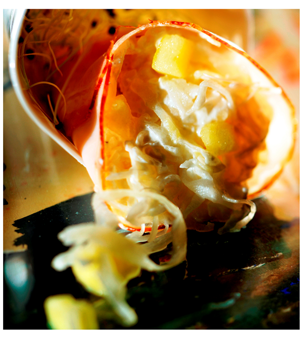 Bacon met zuurkool en appel