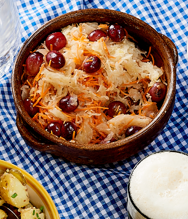 Zacht gestoofde zuurkool  