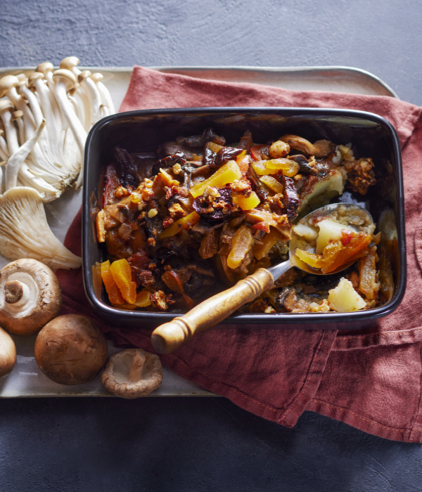 Vegetarische padden- stoelengoulash  met La Trappe Nillis 