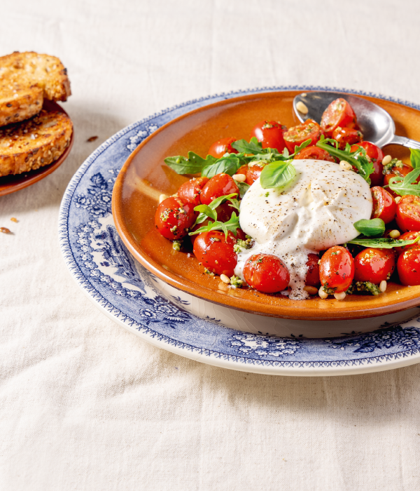 Caprese met burrata 