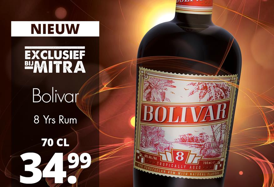 Nieuw bij Mitra: Bolivar rum