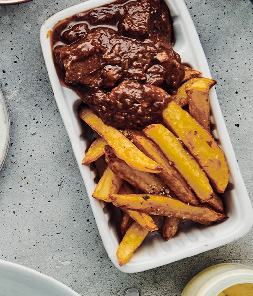 Friet met stoofvlees 