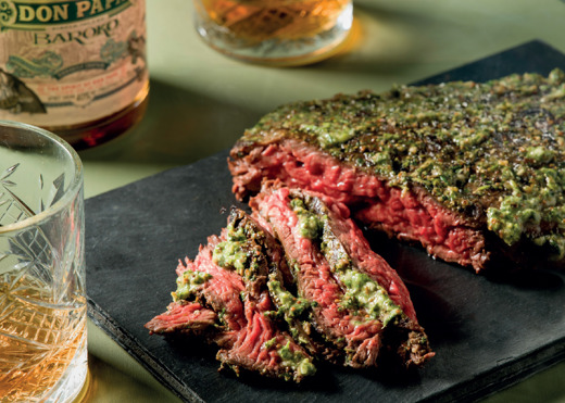 Bavette met  rum-kruidenmarinade 