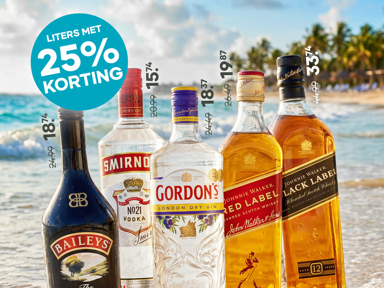 Liters met 25% korting