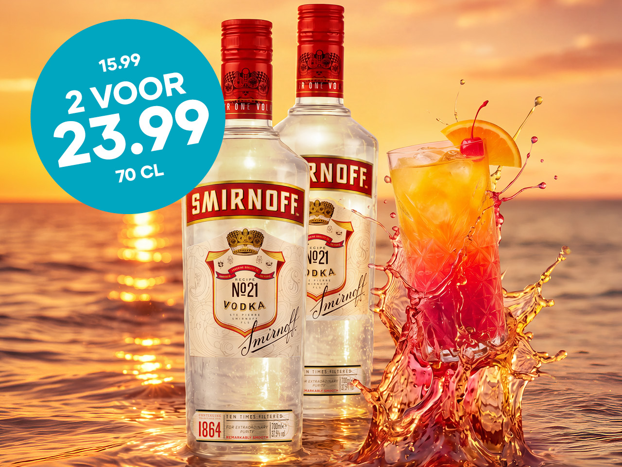 Smirnoff 2 voor 23.99 wk 35-36