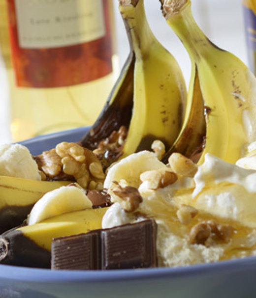 Banaan deluxe met malaga ijs