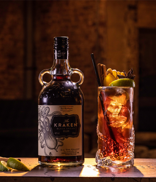 Dark 'n Stormy Style Rum Cocktail