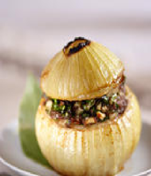 Gevulde uien met lamsgehakt