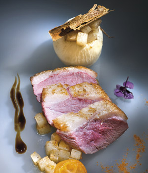 Eend met raapjes en kumquats