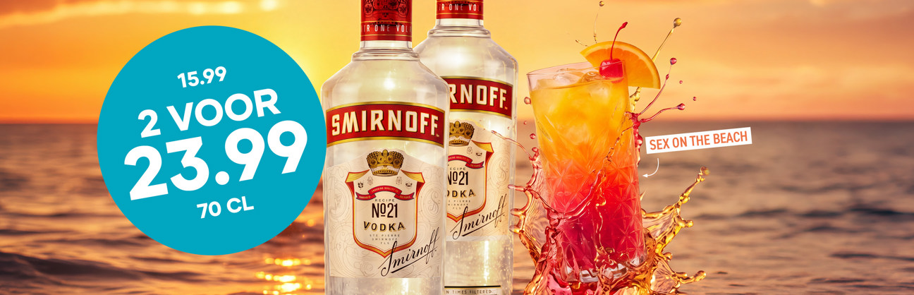 Smirnoff 2 voor 23.99 wk 35-36
