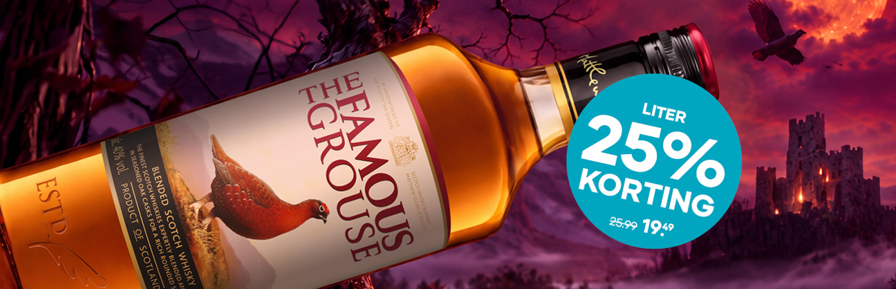 Famouse Grouse 25% korting