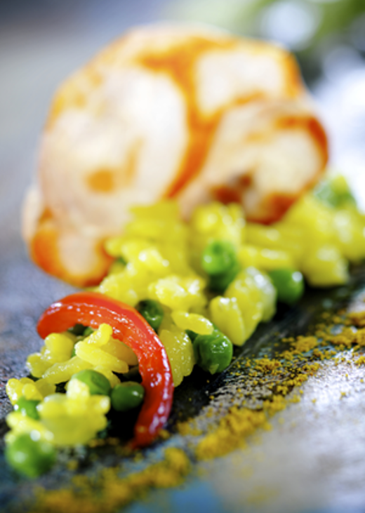 Risotto met tuinerwten en boerenham