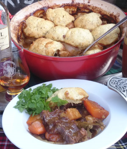 Stewed Beef & Dumplings Runderstoof met noodles