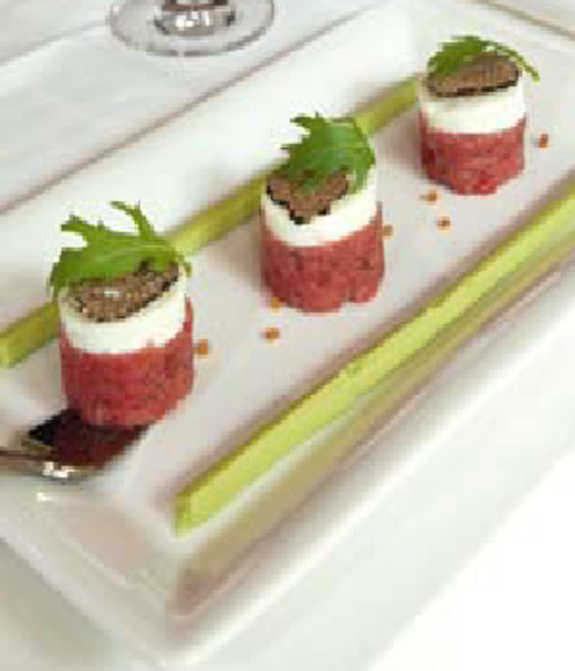 Tartaar van Hollandse ossenhaas met buffelkaas