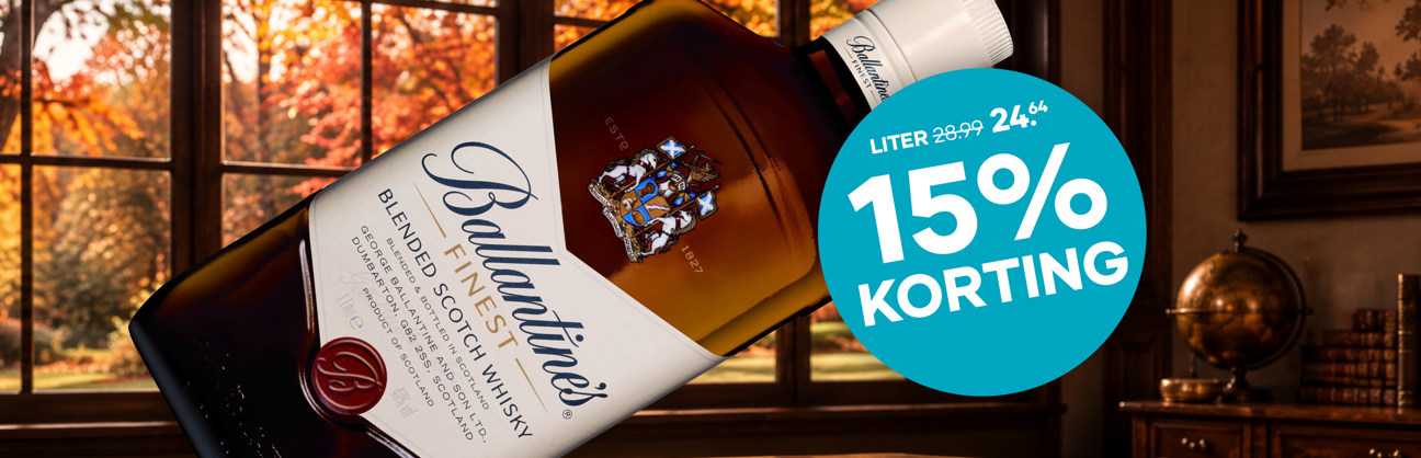 Ballantines met 15% korting