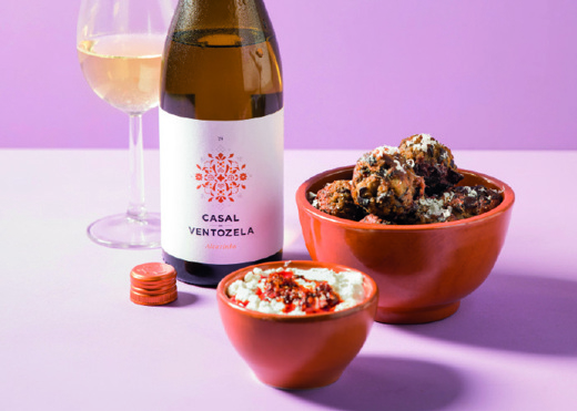 Aubergineballetjes met  crispy chili oil 